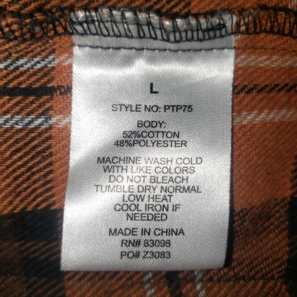 MISS POSH Brown Cropped Flannel Shirt Jacket Size Large - Picture 3 of 6